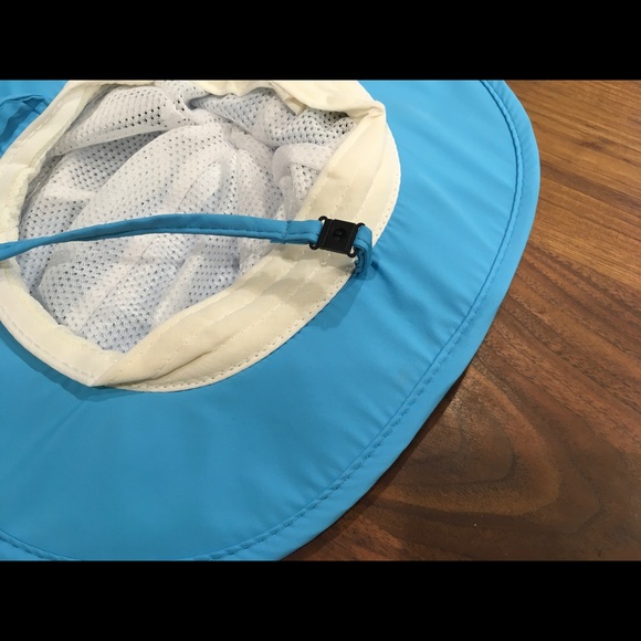 SwimZip Wide Brim Sun Hat  SPF 50+ - Aqua - NWT - Picture 4 of 7